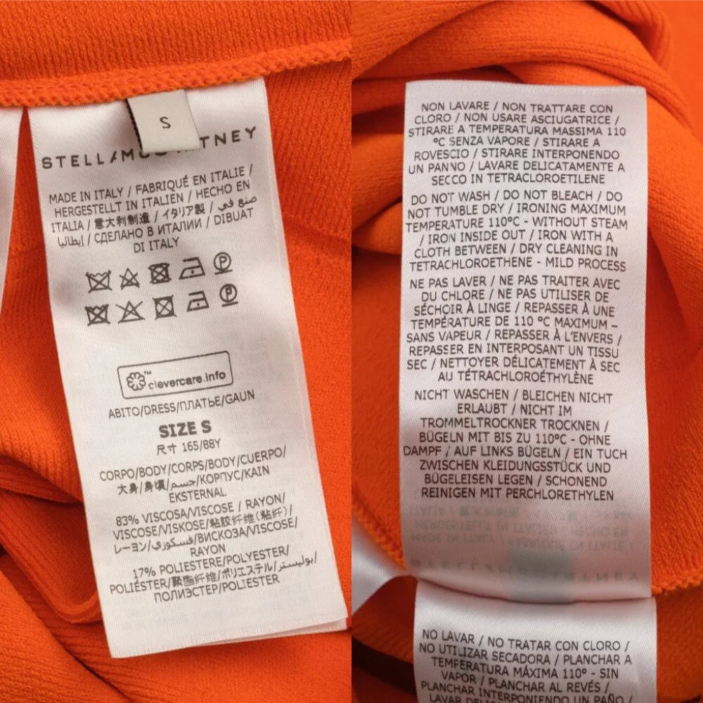 Stella McCartney Sleeveless Compact Knit Minidress, Bright Orange, Small - Picture 9 of 10